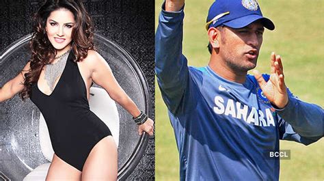 Sunny Leone Smitten By Cricketer Mahendra Singh Dhoni Pics Sunny