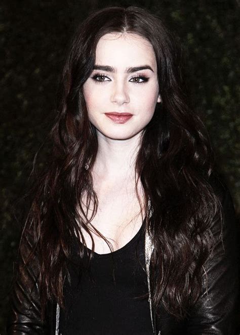Pin By Stephanie England On Makeup In 2019 Lily Collins Black Hair