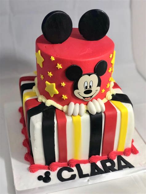 To start on a wedding order, please email info@northcountrycakes.com with your cake size and design details. Mickey Mouse 2 Tier Cake CBB-139 - Confection Perfection ...