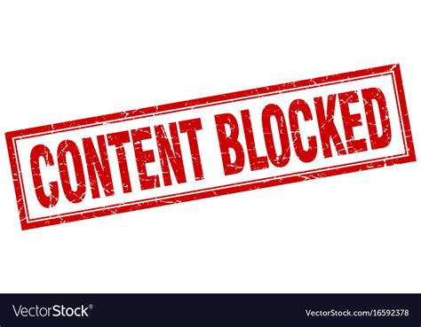 Content Blocked Square Stamp Royalty Free Vector Image