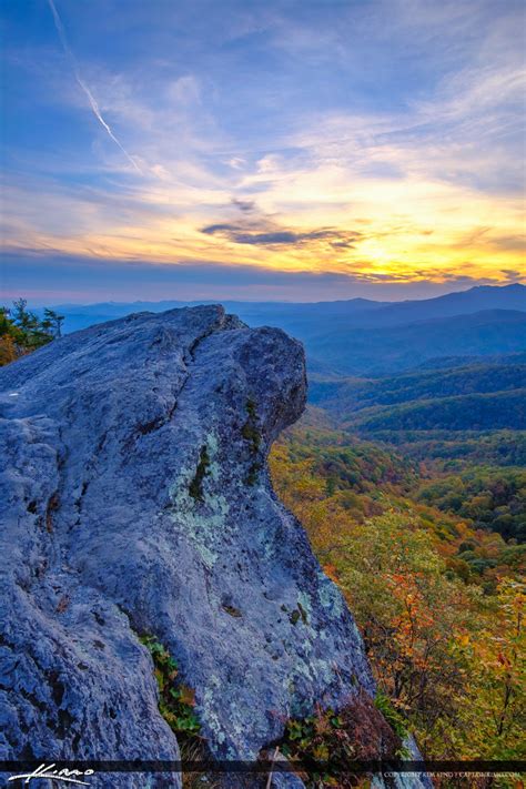 The Blowing Rock North Carolina Upclose Mountain Royal Stock Photo