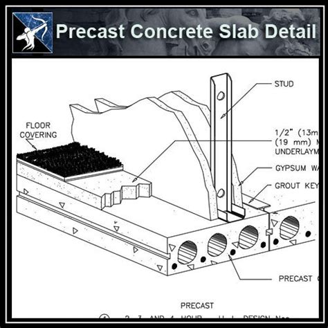 ★free Cad Details Precast Concrete Slab Detail Iso
