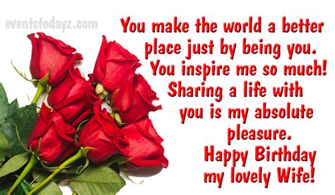 Happy Birthday Wishes And Messages For Wife With Images