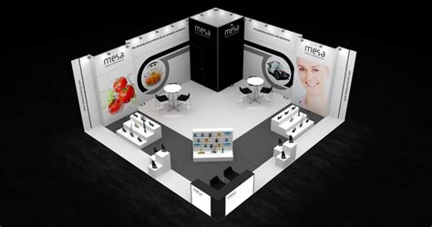 9x8m Corner Exhibition Stands, 72 m2 Exhibition Stands RE9X8 003- EES