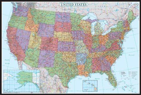24x36 United States Decorator Wall Map Folded Paper