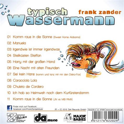 Jedes land hat eigenschaften, die als typisch betrachtet werden, auch wenn das ausland auf deutschland und auf deutsche eigenschaften schaut, kommt eine ganze. Typisch Wassermann von Frank Zander auf Audio CD ...