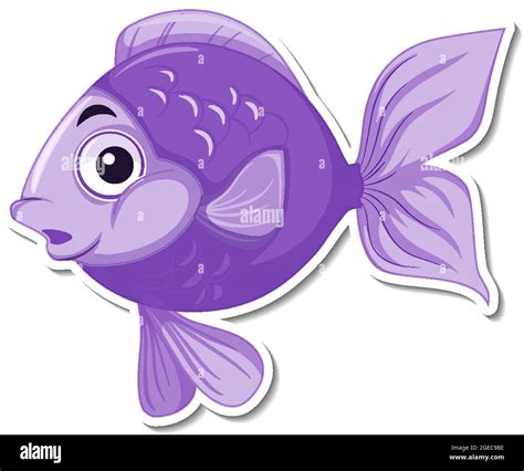 Lindo pez caricatura de animales marinos ilustración de caricatura