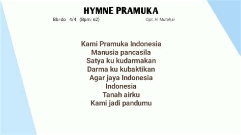 Hymne Pramuka Karaoke Gdo Satya Dharma Pramuka Indonesia Youtube