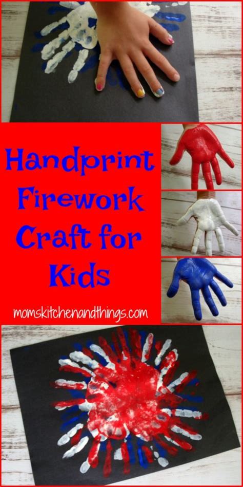 Handprint Firework Craft For Kids Crafty Morning