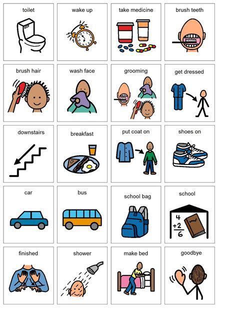 Break Pecs Symbol Page 1 Autism Visuals Social