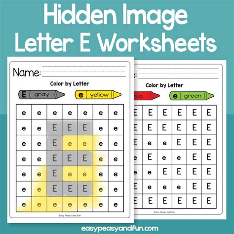 Find Letter E Worksheet
