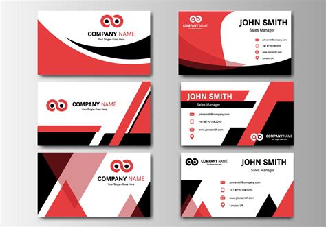 Download name card images and photos. Business Red Name Card Vector - Download Free Vector Art ...