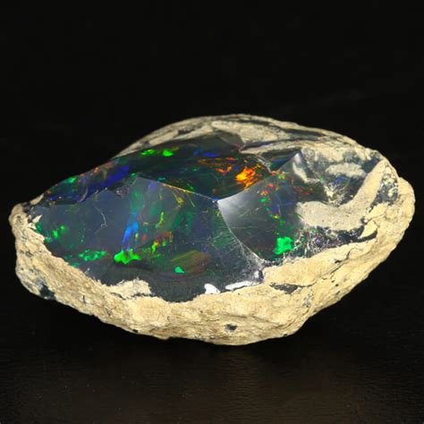 Welo Black Ethiopian Opal Mineral Specimen Mineral Mike