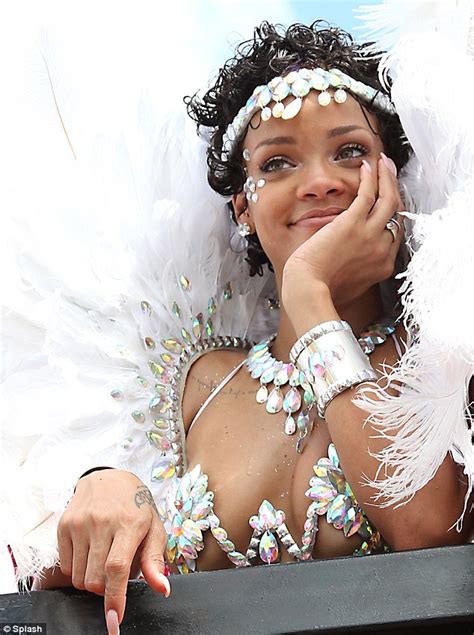Rihanna Sips Hip Flask And Dances In Bejewelled Bikini At Barbados