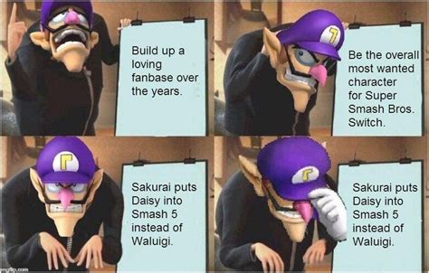 Waluigi For Smash 5 Waluigi Funny Games Dark Humour Memes Stupid Funny Memes