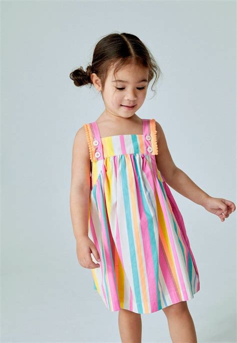 Next Printed Cotton Sundress Jurk Rainbow Stripedonkerroze