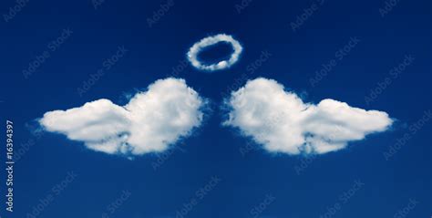 Angel Wings And Nimbus Formed From Clouds Stock Photo Adobe Stock