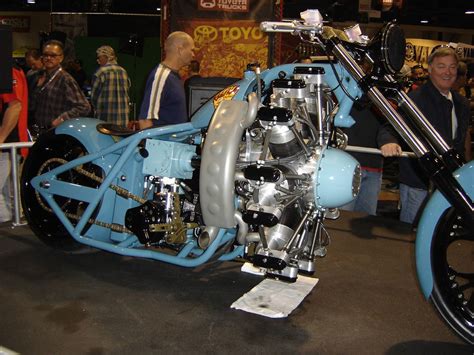 Powered by a radial engine. Jesse James radial engine motorcycle | catiadan | Flickr