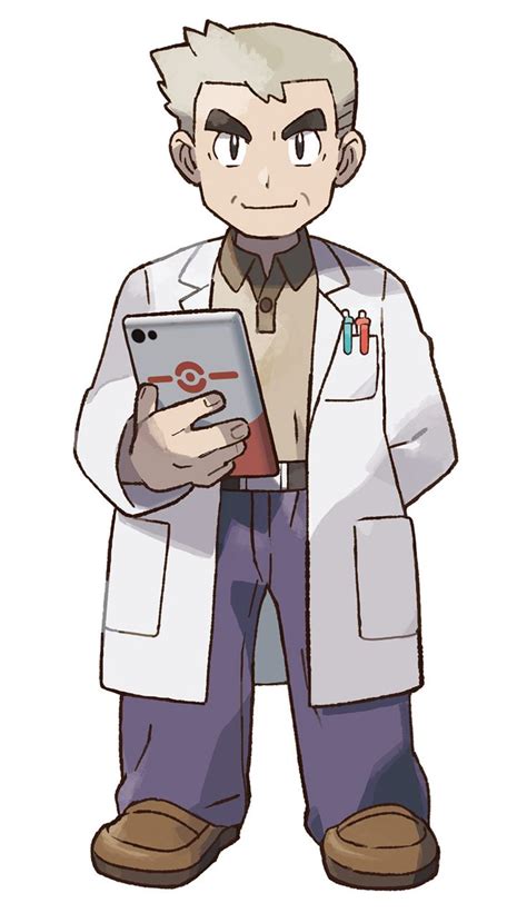 Professor Oak character artwork from Pokémon: Let's Go ...