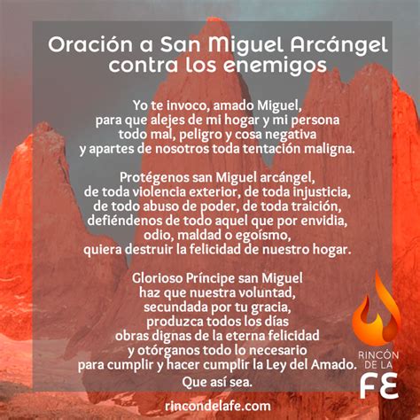 San Miguel Arcangel Oracion Contra Enemigos Oraci 243 N A San Miguel