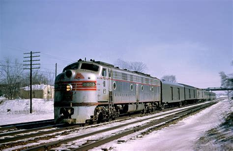 Chicago Burlington And Quincy Railroad E9 9985b Westbound At Naperville
