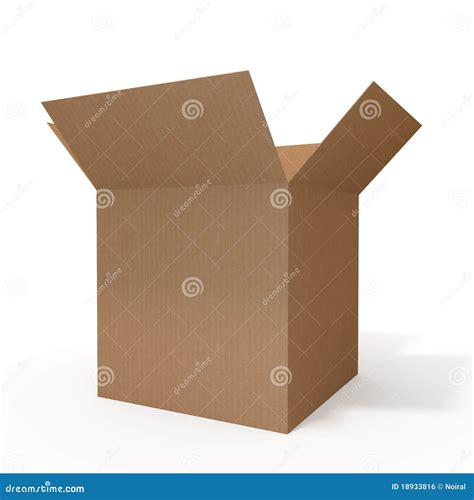 Open Cardboard Box Icon 3d Model Of Box Vector Illustration