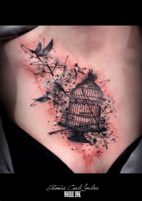 Posts About Bird Cage Tattoo On Noire Ink Tatouage Tatouage épaule