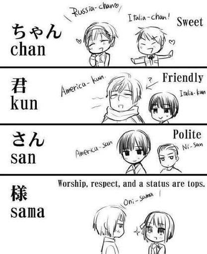 Know Your Honorifics Anime Amino