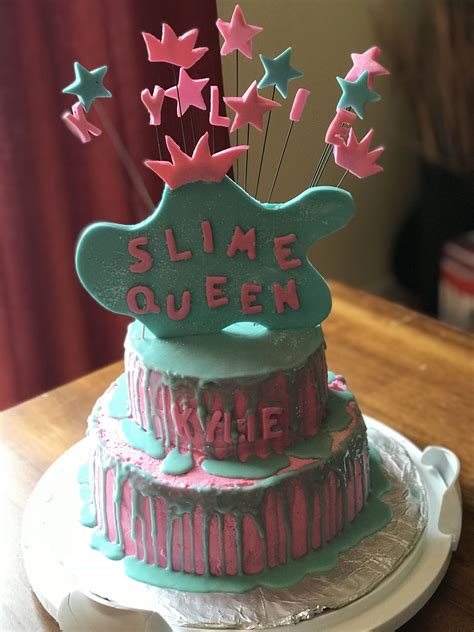 Slime Queen Drip Cake Birthday Cakes Bday Birthday Party Drip Cakes Slime Foods Queen