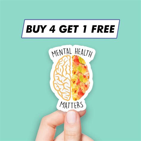 Positivity Mental Health Matters Sticker Brain Quote Stickers Etsy