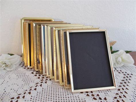 Vintage Gold Metal Picture Frame 5 X 7 Photo Decoration Mid Etsy