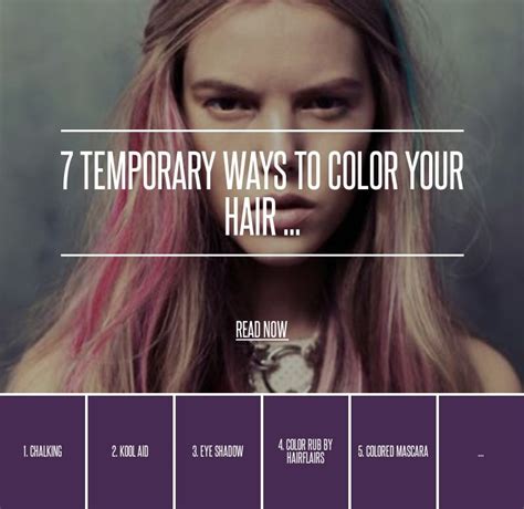 7 Temporary Ways To Color Your Hair Diy Hair Dye