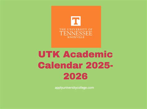 Utk Academic Schedule