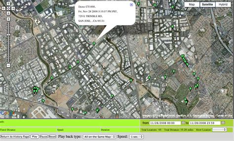 ️ world map, satellite view: MicroTrak Pro GPS