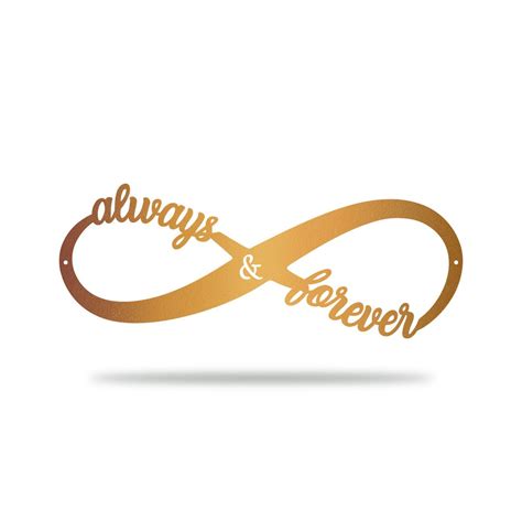 Always And Forever Infinity Sign Forever Symbol Metal Art Decor Custom