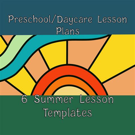 Preschooldaycare Summer Bundle Six Lesson Plan Templates Etsy