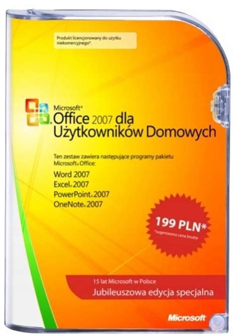Microsoft Office 2007 Pc Licencja Wieczysta Box 12998662725
