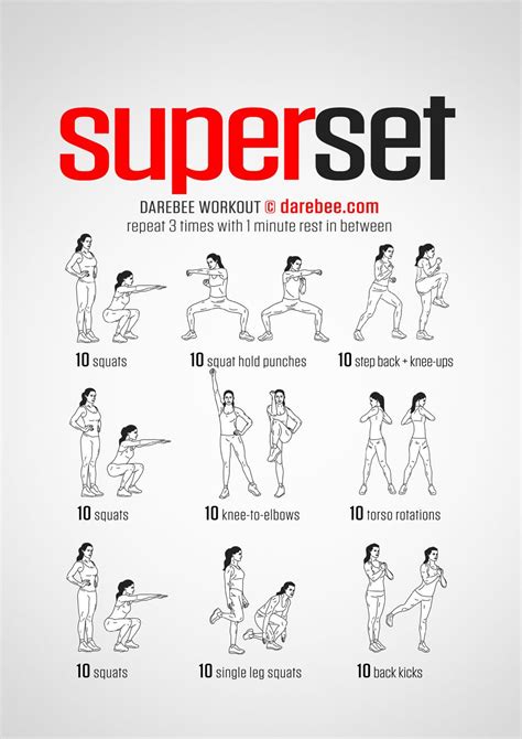 Superset Workout Lower Body And Core Standing Workout Lower Body