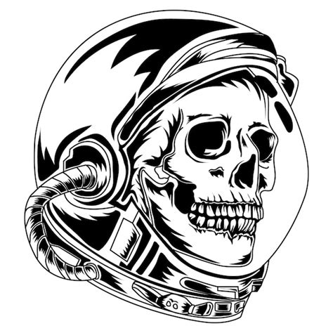 Premium Vector Astronaut Skull