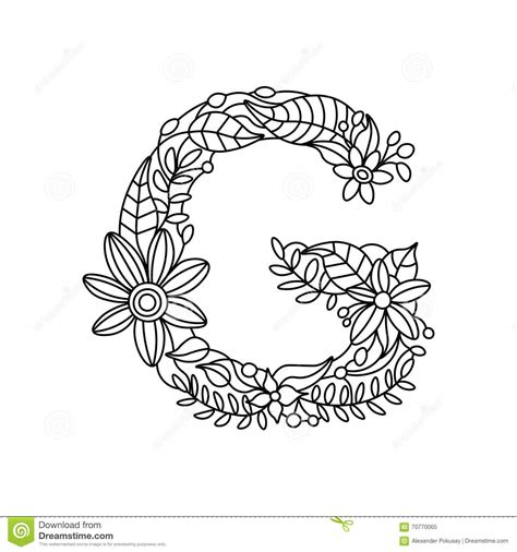 Home / education / letter g. Letter G Coloring Book For Adults Vector Stock Vector ...