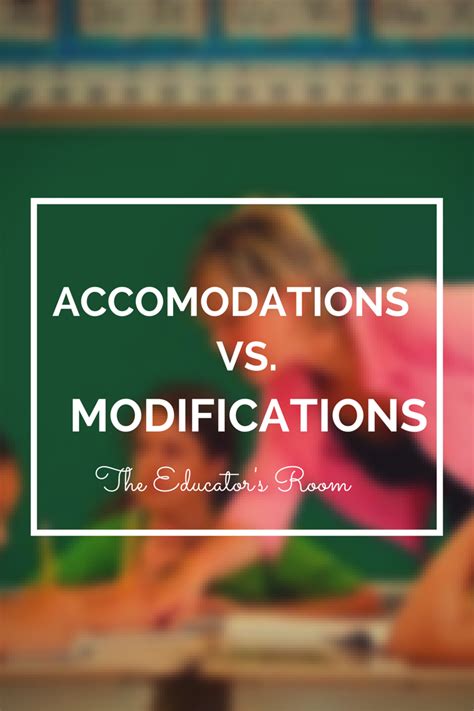 Creative ideas and thoughtful collaboration can provide accessible academic opportunities for all students. What's the Difference: Accommodations vs. Modifications