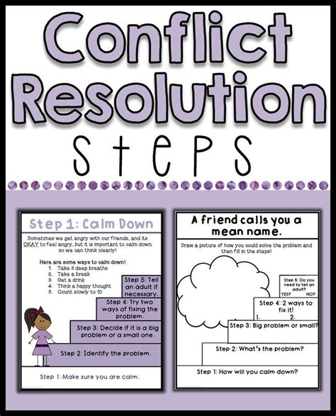 Conflict Resolution Worksheets And Posters In 2020 Conflict