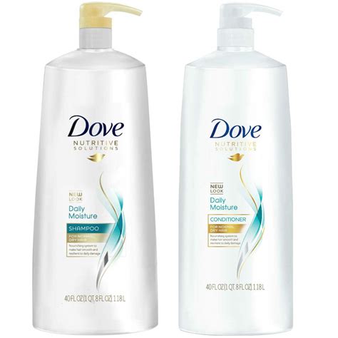 Shampoo and conditioner that refreshes with scent of coconut water and sweet lime. Dove Nutritive Solutions Daily Moisture, Shampoo and ...