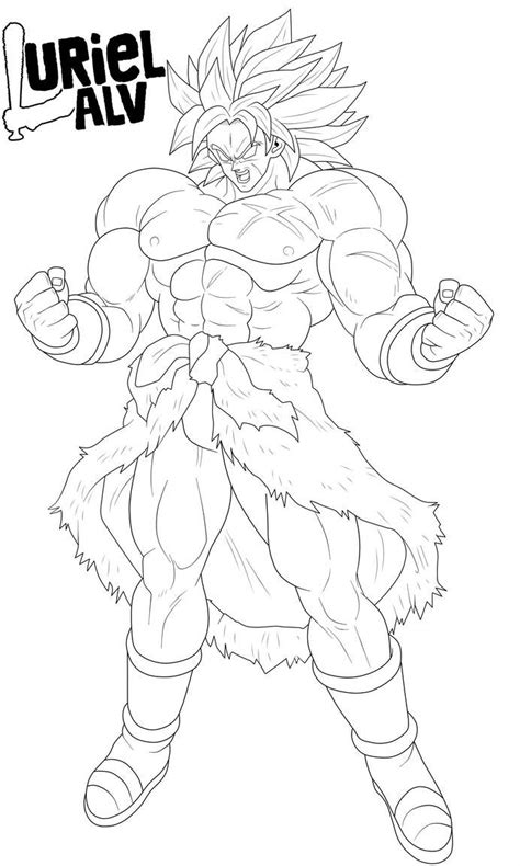 Broly Coloring Pages Coloring Page Blog