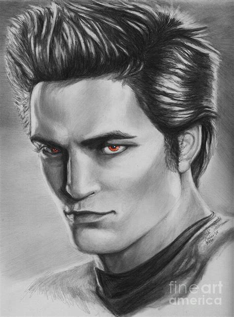 Edward Cullen Of Twilight Movie Vampire Drawing By Carliss Mora Pixels