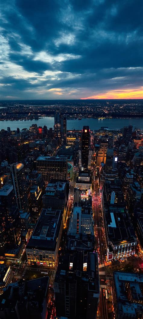 Man Made New York Skyscraper Cityscape Night City Building