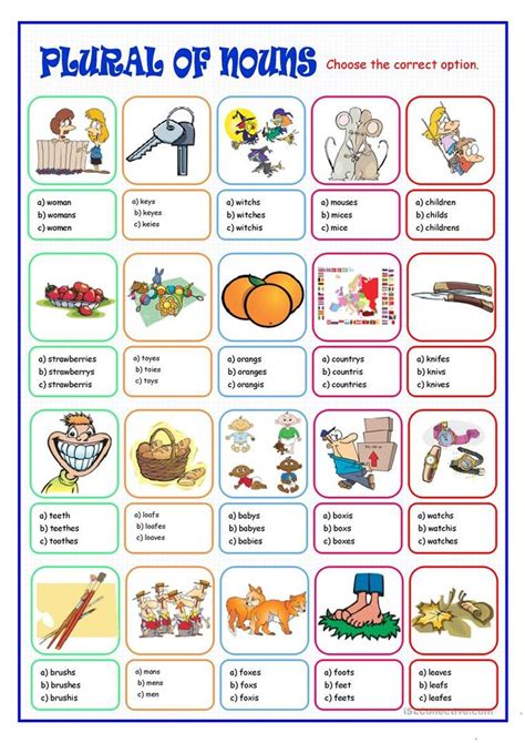 Plural Of Nouns Worksheet Free Esl Printable Worksheets Made By