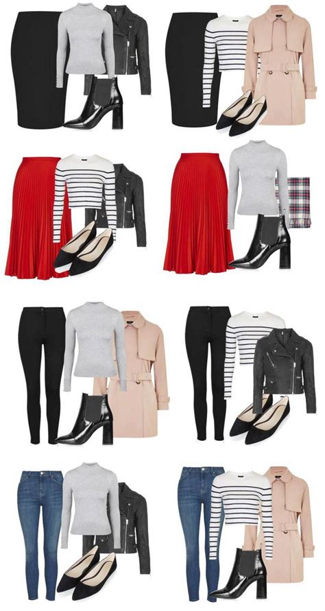 outfit combinations created from a classic capsule wardrobe jewelrywardrobebasic classic