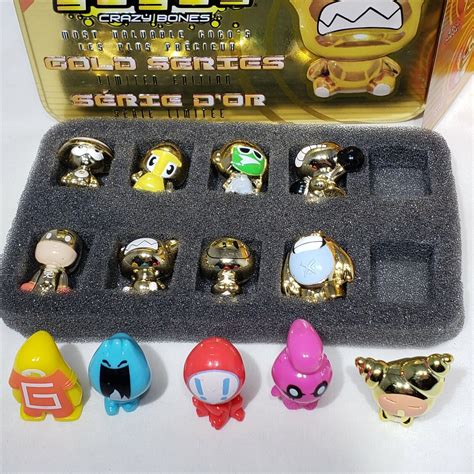 Lot Of 13 Gogos Crazy Bones 8 Gold Series Limited Edition Part 1 Tin