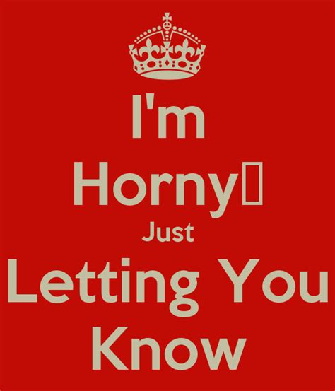 I M Horny💦 Just Letting You Know Poster Shukri Keep Calm O Matic